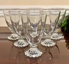 Vintage Set of 6 Anchor Hocking BERWICK BOOPIE CLEAR 5.5" Water Goblets