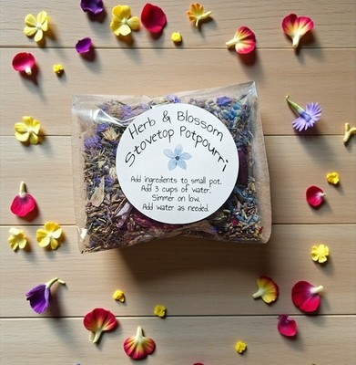 Herb & Blossom Spring Simmer Pot Stovetop Potpourri, Natural Herbal Fragrance