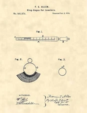 Vintage Jeweler Ring Gauge Patent Art Print - Antique Jewelry Ring Sizer - 918