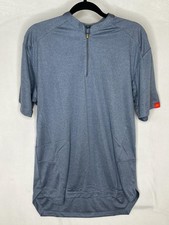 McDonald's Polo Shirt Mens Medium Gray Performance 1/4 Zip Short Sleeve Uniform