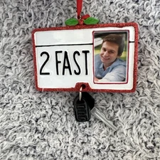 New Car Picture Frame Personalized Christmas Tree Ornament