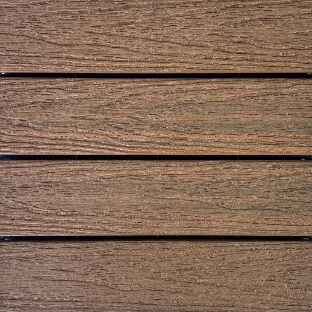 QTY 10) NewTechWood US-QD-ZX-TK Capped Composite Deck Tiles 12