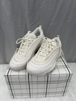 Nike Air Max 97 Women 10 White Cream Metallic Silver Lifestyle Sneakers Air