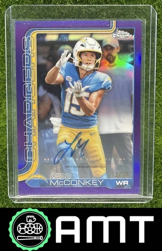 2025 Topps Chrome Ladd McConkey Chrome Autographs (RAW)