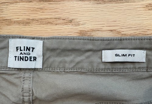 Huckberry Flint And Tinder 365 Pant HB Slim Fit Mens 32x32 Khaki - Picture 3 of 6