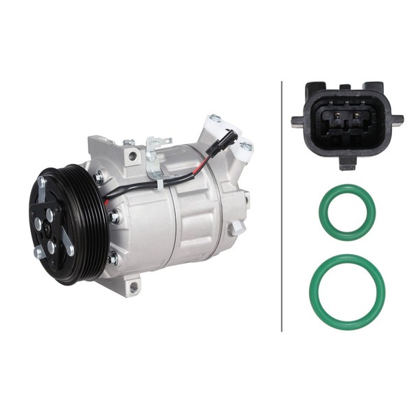 Klimakompressor 12 V Ø 115 Mm Hella Thermo-Expertise FüR U.A. Nissan Qashqai-image