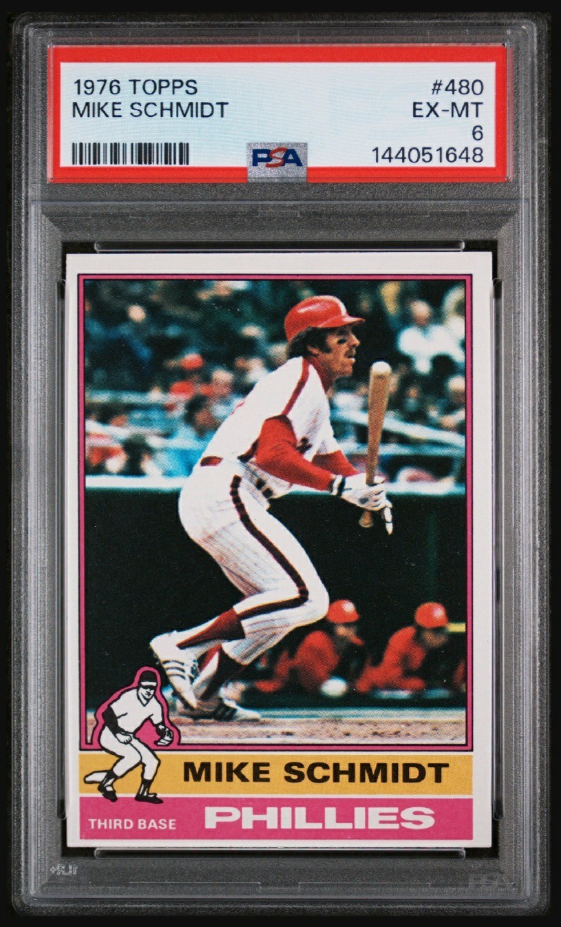 1976 TOPPS #480 MIKE SCHMIDT PHILLIES HOF PSA 6 **FRESHLY GRADED**