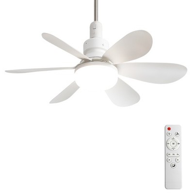 Socufor 20'' Socket LED Ceiling Fans with Dimmable Lights and Remote Adjustable