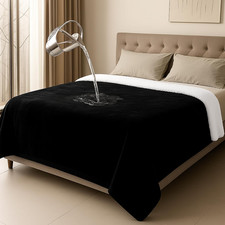 King Size Waterproof Blanket for Bed Couch, 80'' X 80'' Double Side Leakproof Re