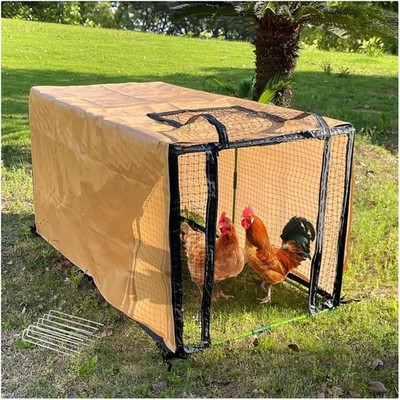 Hühnerzaun  Kleintiergehege 4,13x2,17x2,17 ft für Hühner, Ente, Kaninchen