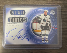 Tomas Hertl 2020-21 SP Authentic Sign of the Times Auto SJ Sharks SOTT