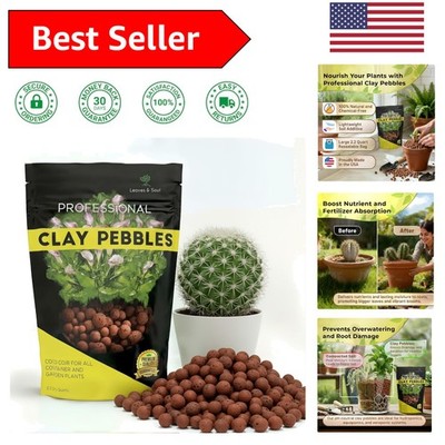 2.2 Quarts of Clay Pebbles - Enhance Drainage & Nutrient Absorption for Plants