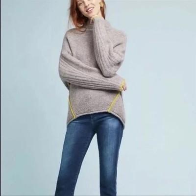 Anthropologie Moth Paloma Wool Blend Turtleneck Sweater Size Small