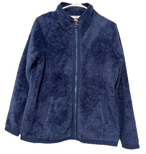 VETEMENTS Giacca Christopher & Banks donna orsacchiotto fuzzy pile zip blu medio