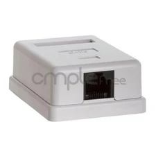 Single Hole Cat 6 Surface Mount Box Keystone Jack Cat6 Jack 1 Port NEW