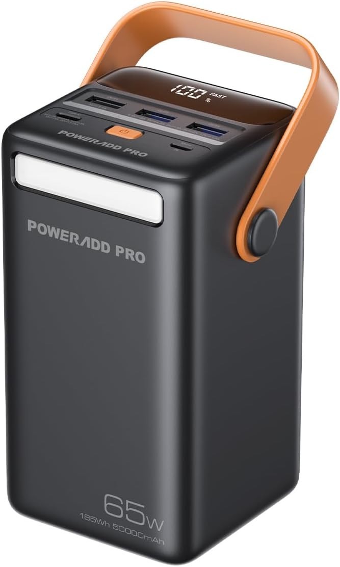 50000mAh 65W USB-C Power Bank LED