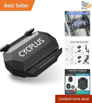 Bike Speed and Cadence Sensor Waterproof Bluetooth ANT+ Wireless Cycling