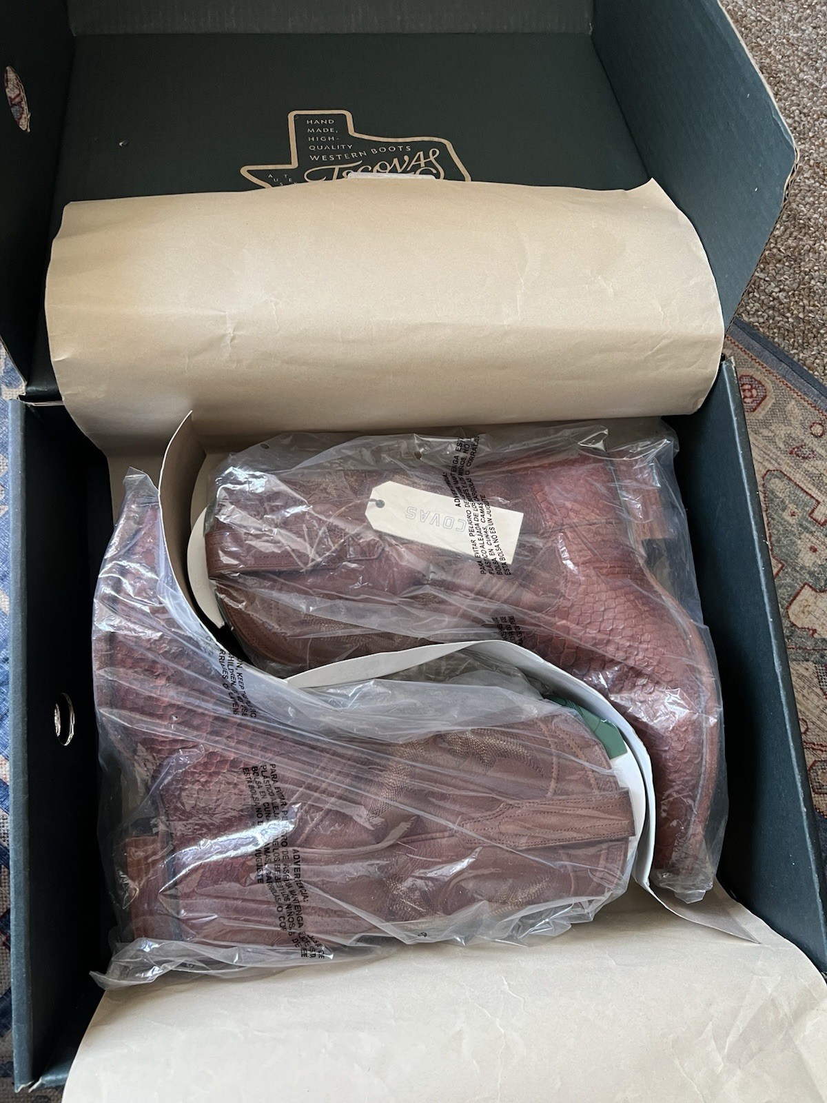 Tecovas The Barrett Brick Python Size 8D Limited … - image 7