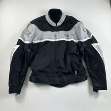 Tourmaster Draft Motorcycle Jacket Mesh ARMORED Mens Medium 42 Gray Black