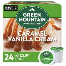 Green Mountain Coffee Roasters Caramel Vanilla Cream Light Roast KCup Coffee Pod