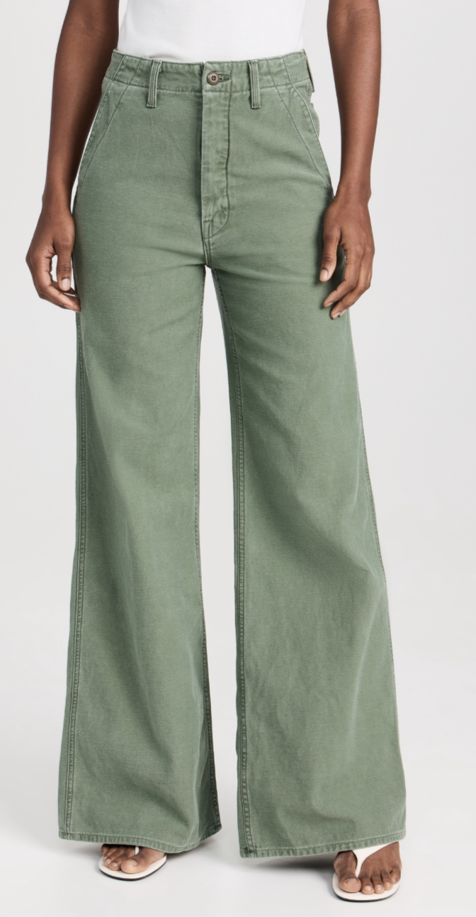 MOTHER The Major Sneak Roller Wide Leg Pant Roger That Wash 24 NWT $238