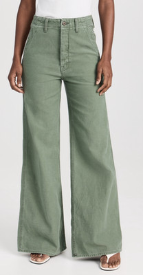 MOTHER The Major Sneak Roller Wide Leg Pant Roger That Wash 24 NWT $238
