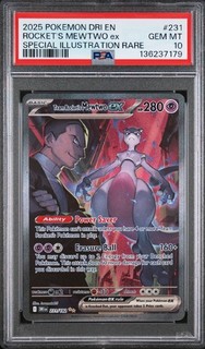 Team Rockets Mewtwo EX 231/182 Sir Destined Rivals PSA 10