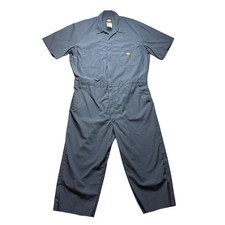 Dickies Coveralls Men Large Navy Blue Poly Cotton Short Sleeve Unhemmed Jumpsuit
