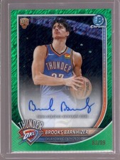 BROOKS BARNHIZER 2025-26 Bowman Chrome Green  Refractor RC Autograph Auto #83/99