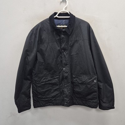 Barbour Bodmin Wax Waterproof Black Moto Biker Country Rain Jacket Coat Size XXL