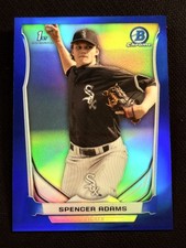 2014 Bowman Chrome BLUE REFRACTOR Spencer Adams 037/399