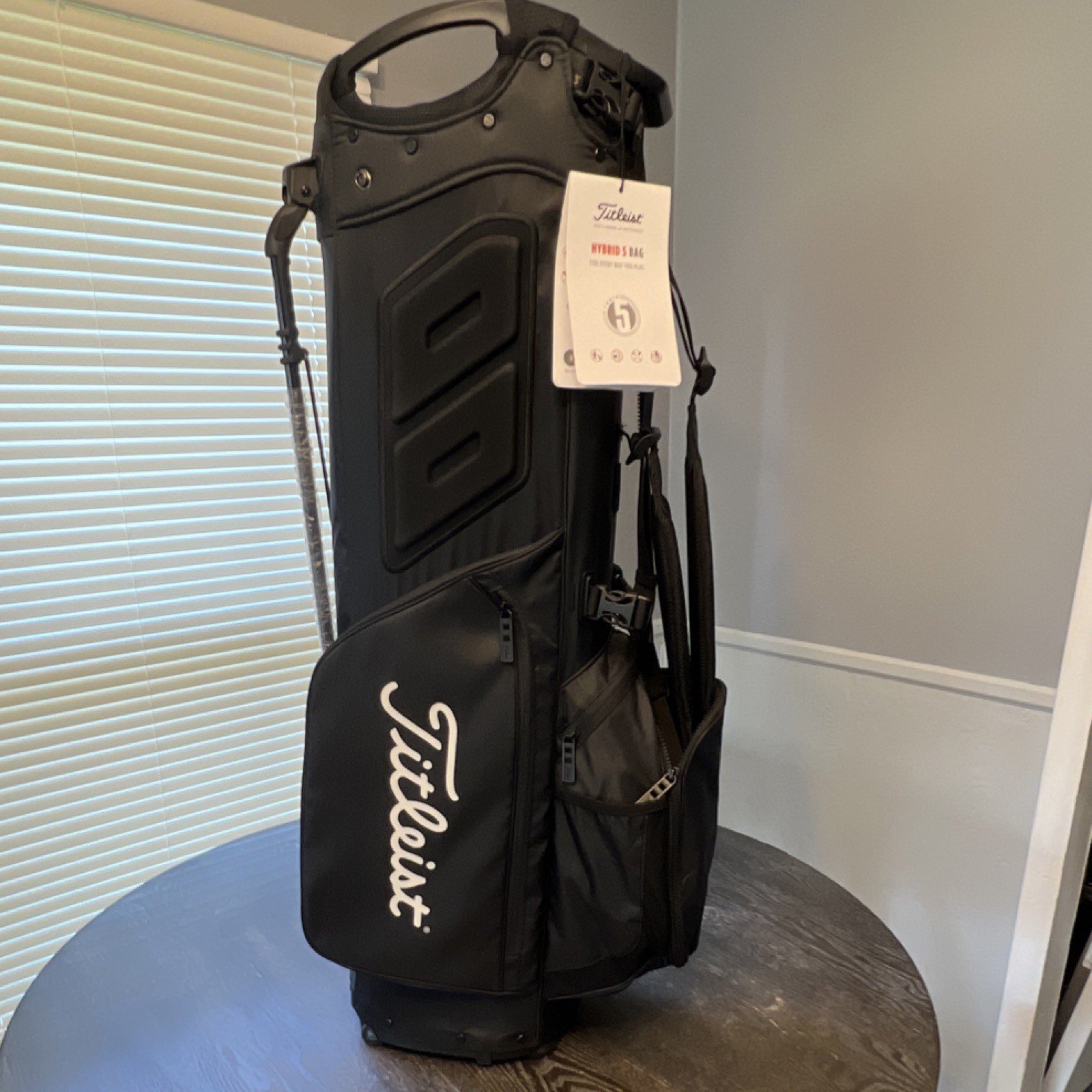 Stand Bag Black 5-way Divider Lightweight Nylon