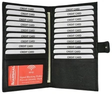 Marshal Genuine Leather Bi-fold Card Holder #1629CF Tan