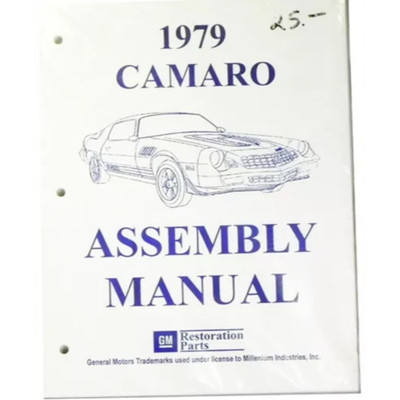 Factory Assembly Manual Repair Restore Book 1979 Chevrolet Camaro Z28