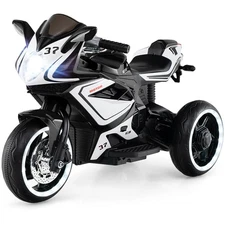 Kids Ride on Motorcycle 6V Battery Powered Mini Electric Motorbike w/ LED Lights
