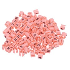 Clothes Hanger Marker Number 25 Fits 3mm Rod Garment Coding Pink 100 PCS