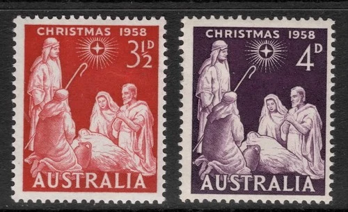 AUSTRALIA 1958  "CHRISTMAS" SET MNH.