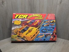 Tyco TCR High Banked Speedway Slot Car Set 1992 Incomplete? (Untested)