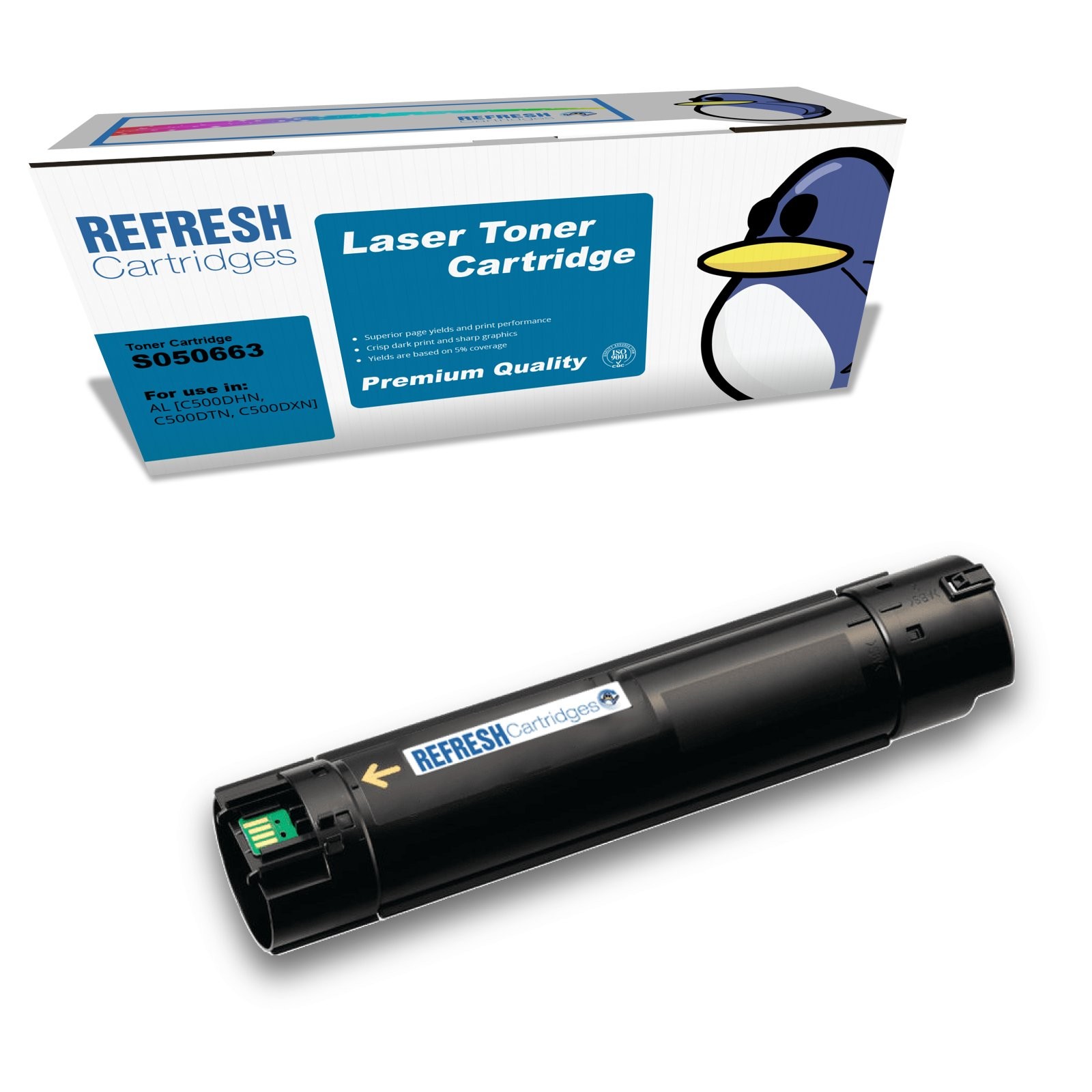 Refresh Cartridges Black C13S050663 Toner Compatible With Epson Printers