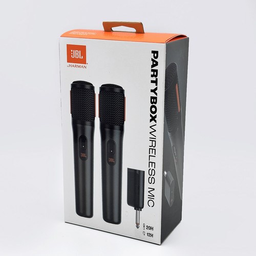 JBL PartyBox Wireless Mic System 2-Mic Dual-Channel Receiver Adapter UHF Karaoke