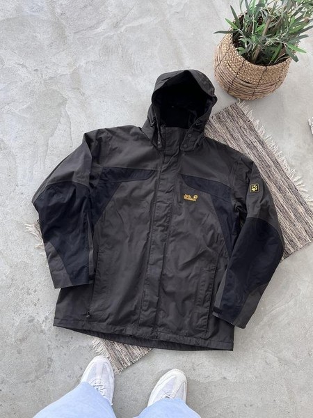 Men Jack Wolfskin Jacket Black Polyamide XXL
