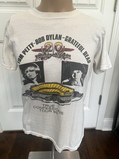 Vintage 1986 Bob Dylan Tom Petty Grateful Dead True Confessions Tour T Shirt