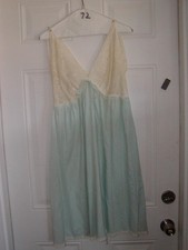 Neiman Marcus USA made vintage green nightgown night gown sleepwear sz 30 M 