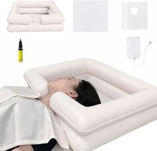 Inflatable Bedside Shampoo Basin Hair Washing Bedside Shower System in Bed Bath