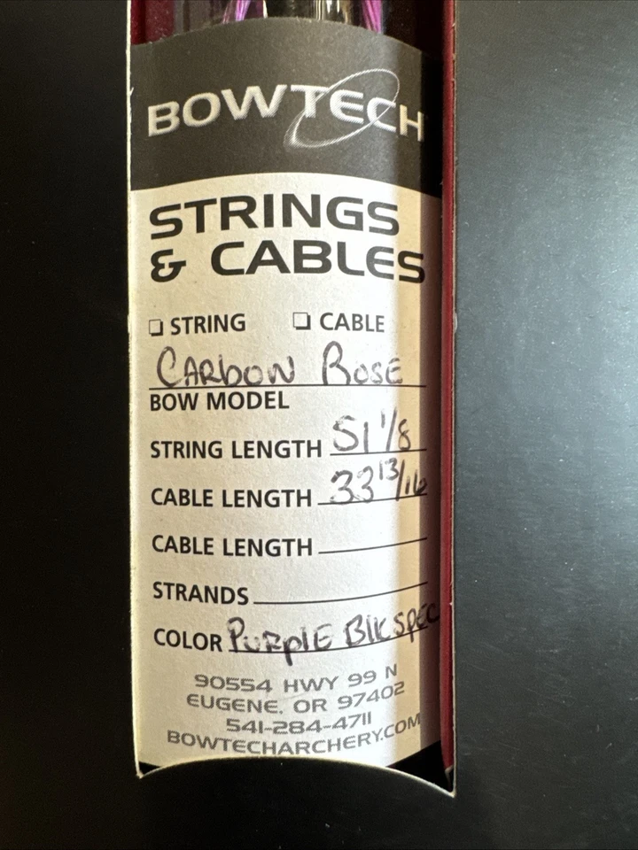 NEW Bowtech Carbon Rose Octane Brand Strings - STR- 51 1/8" CBL-33 13/16" - Image 2 of 3