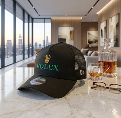 Rolex Watches Embroidered Trucker Hat Mens Style Mesh Cap Adjustable