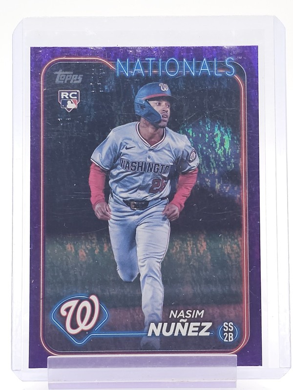 NASIM NUNEZ 2024 TOPPS UPDATE ROOKIE PURPLE HOLO /799 #US267 NATIONALS Q7183