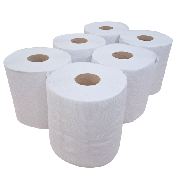 6X Putzrollen Werkstattrollen Putztuch Putzpapier Werkstatt Papierrollen Weiss-image
