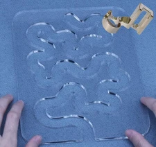 Meander Stipple Quilting Ruler Free Motion Quilting Template Rulers 3Mm