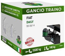 Per Fiat DAILY FURGONE 29L-35S 99-14 Gancio Fisso A Sfera Flangiata